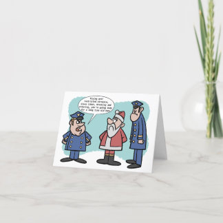 サンタクロースが困っている サンキューカード