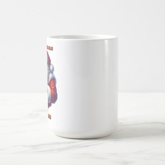 サンタクロースが子どもたちの願いを聞く コーヒーマグカップ (中央)