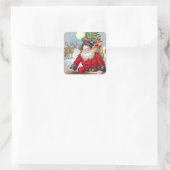 サンタクロースが屋根に スクエアシール (バッグ)