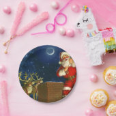 サンタクロースが屋根の上に ペーパープレート (パーティー)