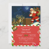 サンタクロースが屋根の上に 招待状 (正面)