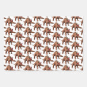 サンタクロースが恐竜を愛する ラッピングペーパーシート (正面2)