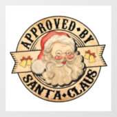 サンタクロースが承認した愛らしいクリスマス ウィンドウサイン (シート)