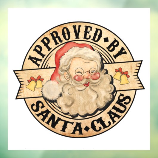 サンタクロースが承認した愛らしいクリスマス ウィンドウサイン (シート3)