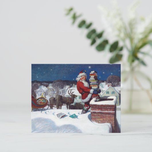 サンタクロースが抱える大量の本 シーズンカード (スタンド正面)