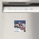 サンタクロースが抱える大量の本 マグネット (インサイチュ (食洗機))