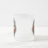 サンタクロースが携帯に フロストグラスマグカップ (中央)