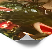 サンタクロースが森の中に座っている | AIアートポスター ポスター (角)