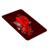 サンタクロースが消防車を運転する マグネット (右側)