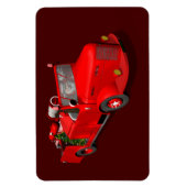 サンタクロースが消防車を運転する マグネット (縦)