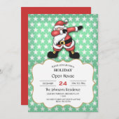 サンタクロースが漫画をダビング 招待状 (正面/裏面)