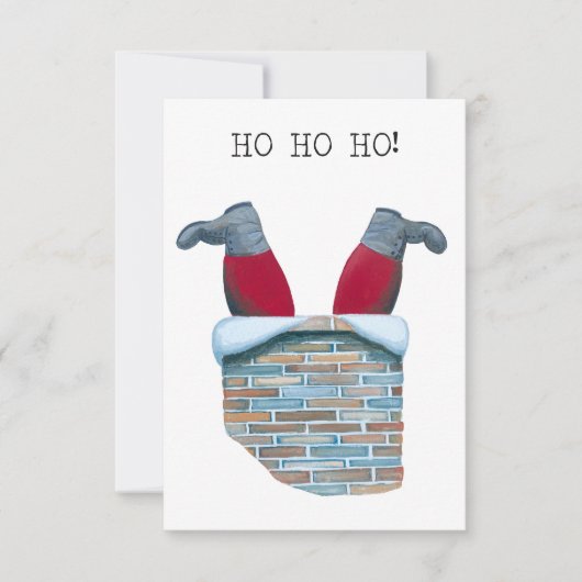 サンタクロースが煙突カードに (正面)