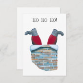 サンタクロースが煙突カードに (正面/裏面)