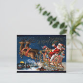 サンタクロースが町に来ている シーズンポストカード (スタンド正面)