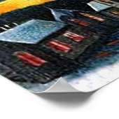 サンタクロースが町に来ている ポスター (角)