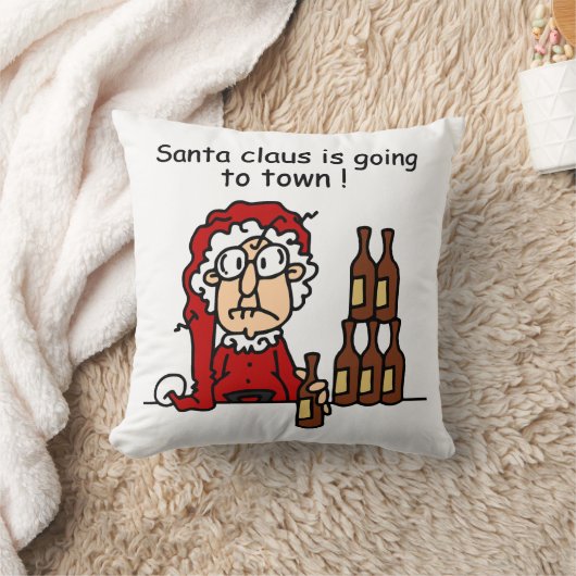 サンタクロースが町に行く クッション (ブランケット)