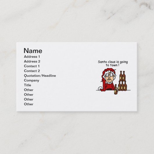 サンタクロースが町に行く 名刺 (正面)