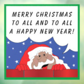 サンタクロースが窓にしがみつく ウィンドウサイン (シート3)