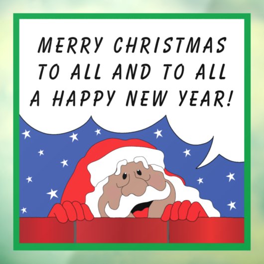 サンタクロースが窓にしがみつく ウィンドウサイン (シート3)