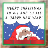 サンタクロースが窓にしがみつく ウィンドウサイン (シート2)