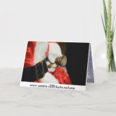 サンタクロースが見守っている シーズンカード (裏面)