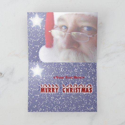 サンタクロースが見守っている シーズンカード (内部)