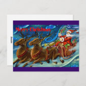 サンタクロースが贈り物 シーズンカード (正面/裏面)