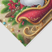 サンタクロースが赤いそりに乗る 薄葉紙 (詳細)