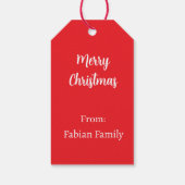 サンタクロースが赤 ギフトタグ (裏面)
