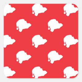 サンタクロースが赤 スクエアシール