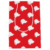 サンタクロースが赤 ミディアムペーパーバッグ (正面)