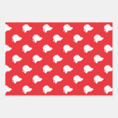 サンタクロースが赤 ラッピングペーパーシート (正面3)