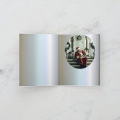 サンタクロースが音楽を演奏している カード (内部)