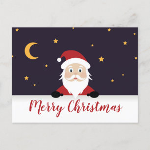 サンタクロースことわざメリークリスマスナイト ポストカード