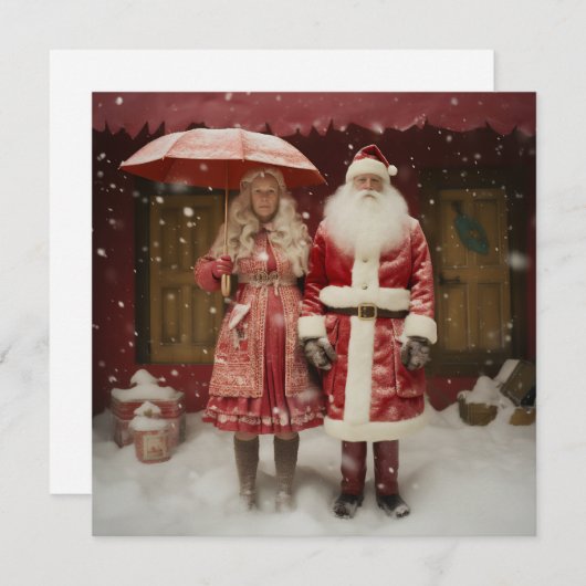 サンタクロースさんと奥様 シーズンカード (正面/裏面)