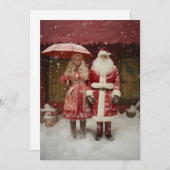 サンタクロースさんと奥様 招待状 (正面/裏面)