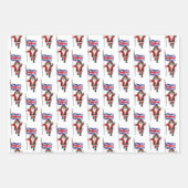 サンタクロースすてきなびくユニオンジャック ラッピングペーパーシート (正面3)