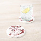 サンタクロースすてきインレッドおもしろいレトロメリークリスマス コースター (側面)