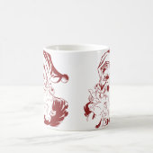 サンタクロースすてきインレッドおもしろいレトロメリークリスマス コーヒーマグカップ (中央)