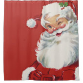 サンタクロースすてきウィンキング シャワーカーテン (正面)