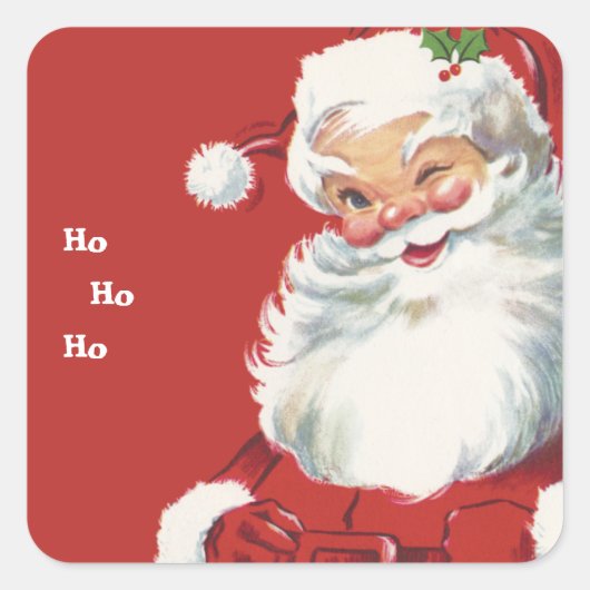 サンタクロースすてきウィンキング スクエアシール (正面)