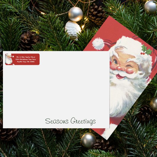 サンタクロースすてきウィンキング ラベル