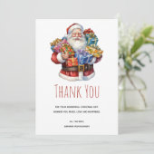 サンタクロースすてきクラスのクリスマスありがとう サンキューカード (スタンド正面)