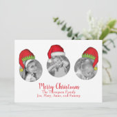 サンタクロースすてきクリスマスフォトカ数々のード シーズンカード (スタンド正面)