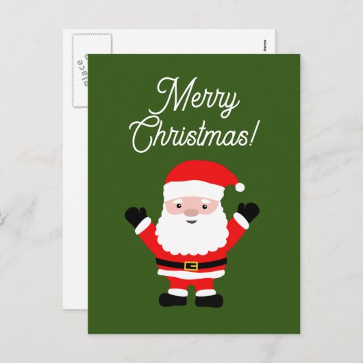 サンタクロースすてきマンガのクリスマスはがき シーズンポストカード (正面/裏面)