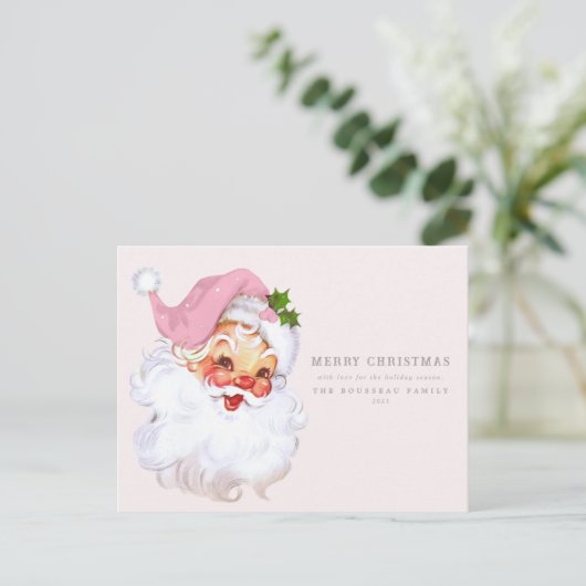 サンタクロースすてきレトロホリデーハガキ シーズンポストカード (スタンド正面)