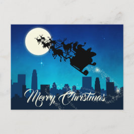サンタクロースそりのクリスマス シーズンポストカード