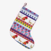サンタクロースそり スモールクリスマスストッキング (正面 (吊り時))