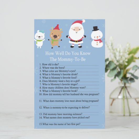 サンタクロースってどれくらい知ってる？ベイビーシャワーゲーム (スタンド正面)