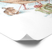 サンタクロースといそのある森の動物 ポスター (角)